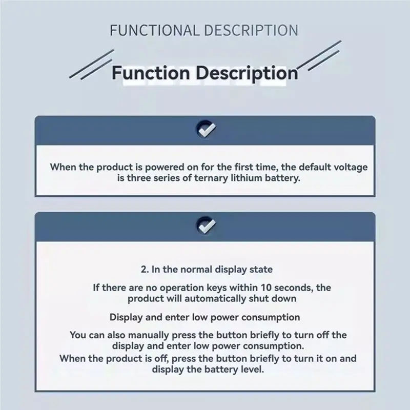 عرض سعة البطارية الاحترافية لبطارية ليثيوم ثلاثية 3S مؤشر طاقة 10 قطعة بطارية ليثيوم فوسفات الحديد الرصاص الحمضية