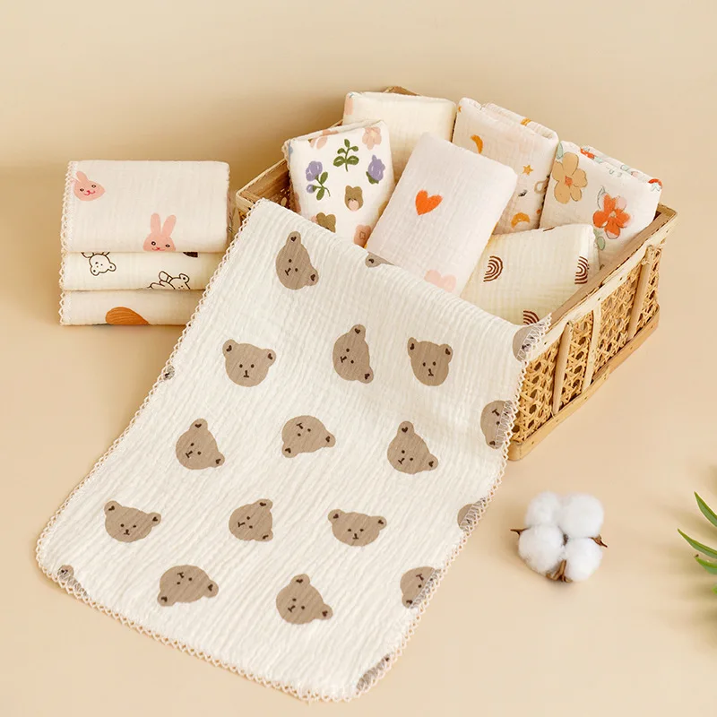 

4 Layers Cotton Soft Baby Towels Baby Face Towel Child's Hand Towels Handkerchief Bathing Feeding Face Washcloth Wipe Burp Cloth