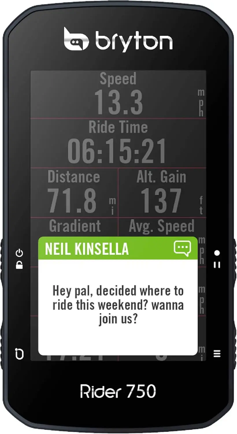 Rider  GPS Bike/Cycling Computer. USA Version. Color Touchscreen, Maps & Navigation, Smart Trainer Workout, Radar Sup