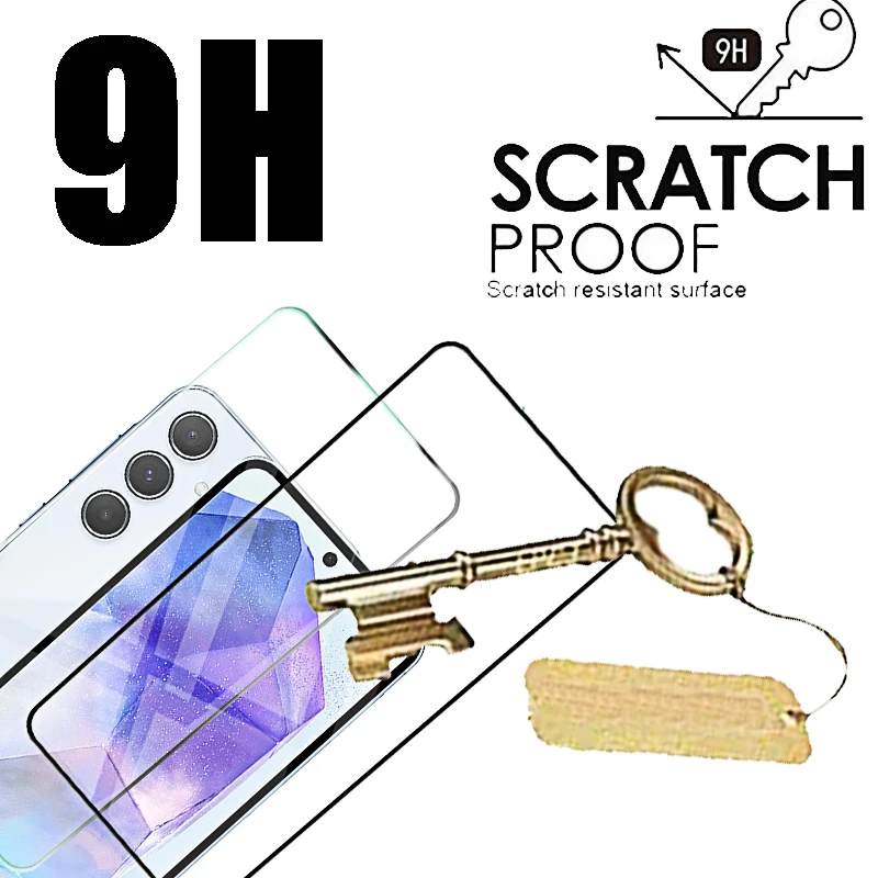 4Pcs Tempered Glass For Samsung Galaxy A55 M55 A35 A25 A15 M15 5G Screen Protectors Protective Glass A54 A34 A24 A14 4G M54 M34