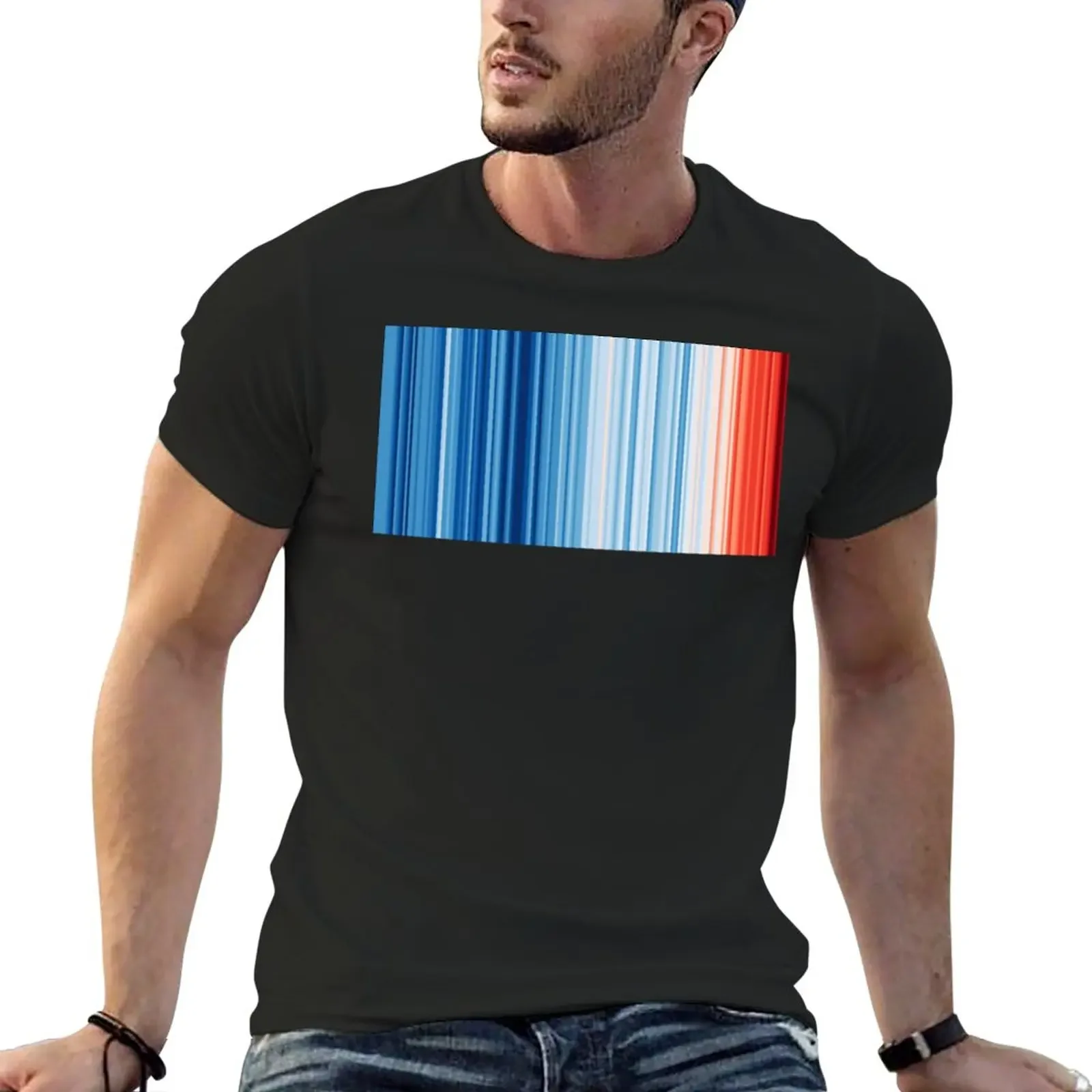 New Climate Change & Global Warming Temperature Stripes T-Shirt  tees Oversized t-shirt oversized t shirt men