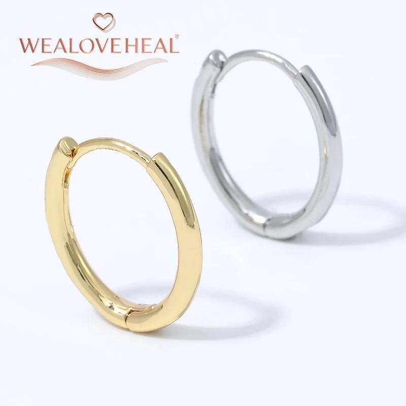 Klassische 18K vergoldete Messing-Huggie-Creolen für Damen, minimalistische Mode, einfache runde Ohrringe, Geschenk für den täglichen Gebrauch. – Detail 16