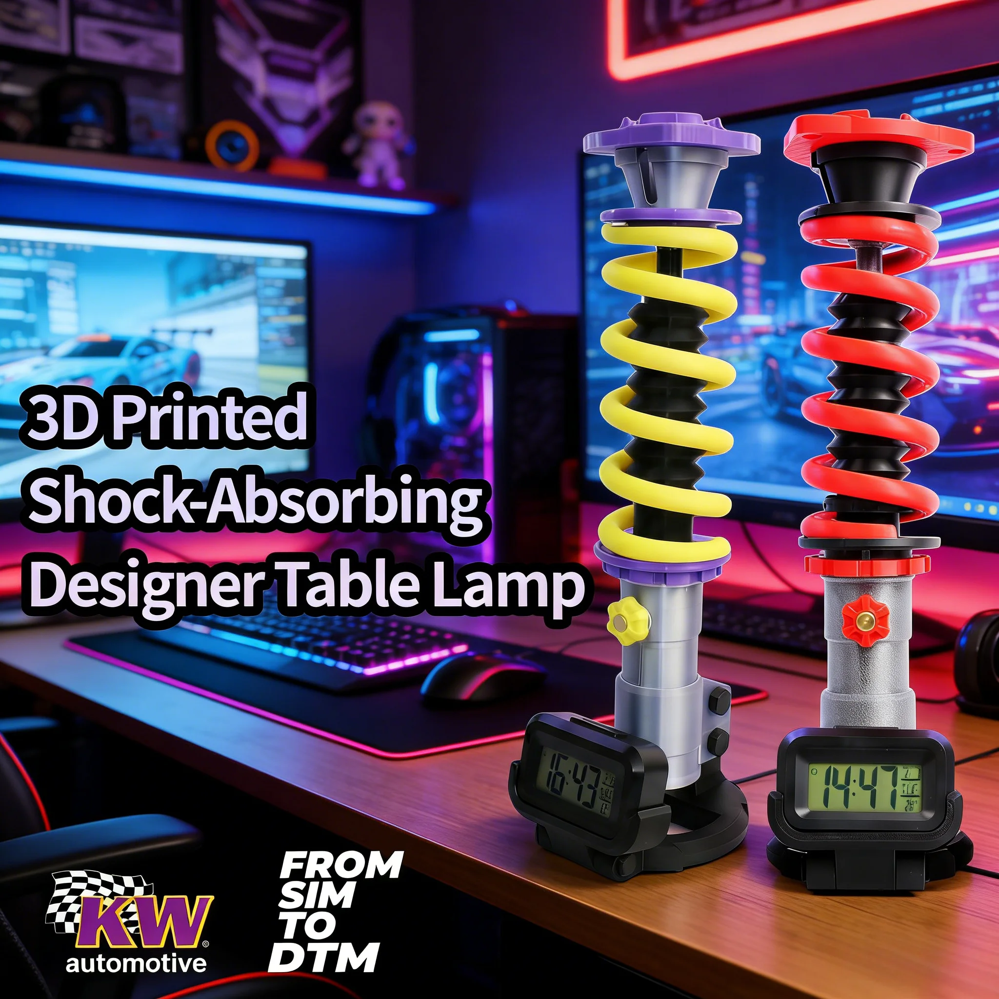 

Peripheral Lamp DLY Shock Absorber Desk Lamp Shock Absorber Modeling Replica Industrial Style Personalized Decoration Boy's Gift