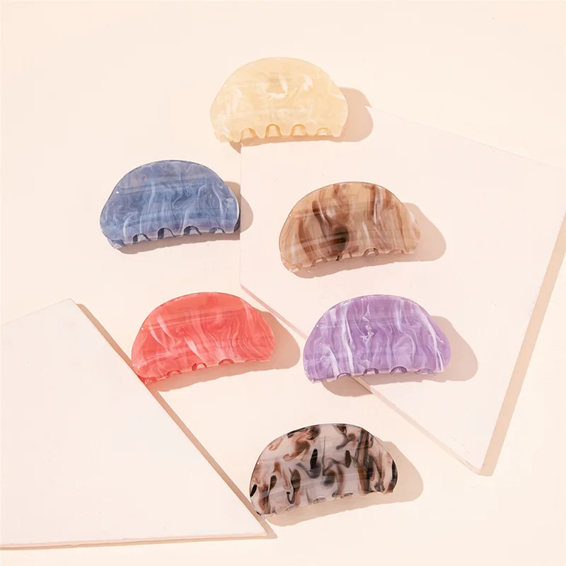 2022 New Spring High Quality Starry Sky Acrylic Hair Claw Clips Medium Size Hair Barrettes for Women Girls Hair Accessories