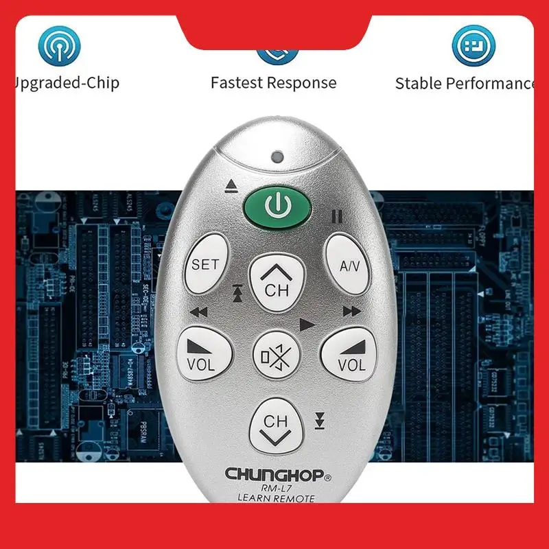 Chunghop RM-L7 mini universal para tv/sat/dvd/cbl DVB-T aprendizagem infravermelha controle remoto função de cópia capacidade de substituição