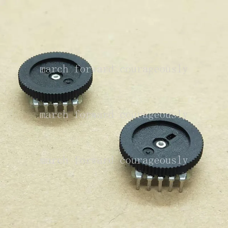 100pcs 16*2MM dial gear potentiometer, dual 5-pin, volume adjustment potentiometer B50K, volume switch