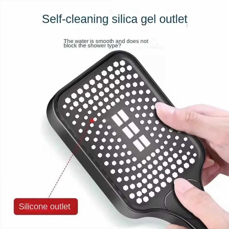 3 Modes Handheld showerhead with Brush Cotton Filters One-click Stop Water Saving High Pressure Handheld Showerhead for Bathroom