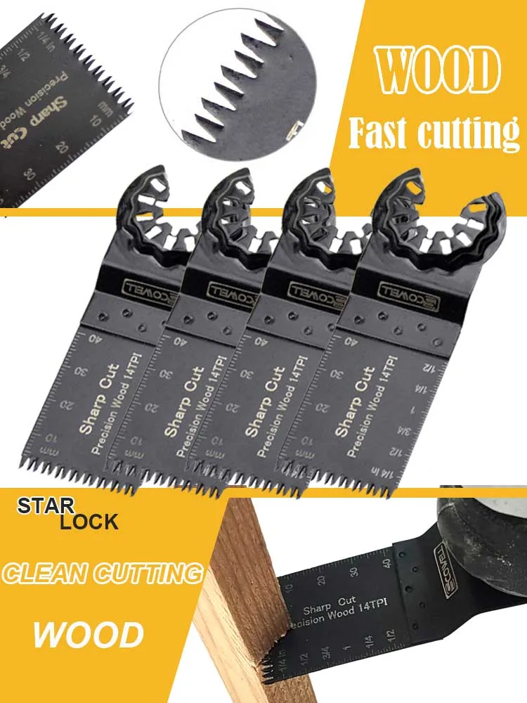Cuchillas de sierra multiherramienta oscilantes para corte de madera con dientes japoneses, para sistema de bloqueo de estrellas, herramientas eléctricas Multimaster, herramienta renovadora