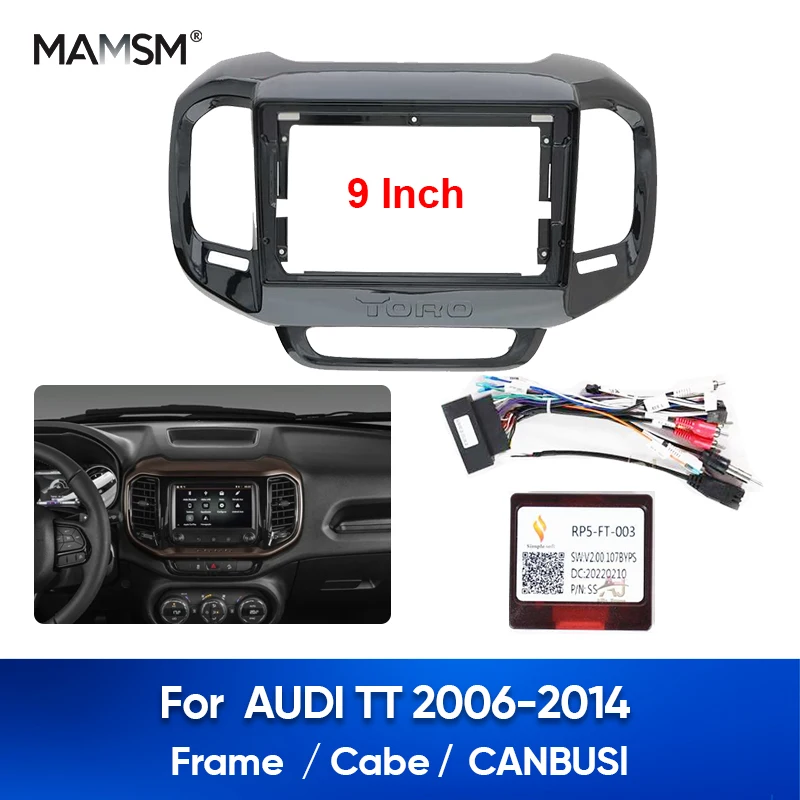 

9-дюймовый автомобильный радиоприемник MAMSM для FIAT TORO 2016-2019 с установкой DVD GPS Mp5 ABS PC пластиковый комплект для приборной панели кабельный жгут