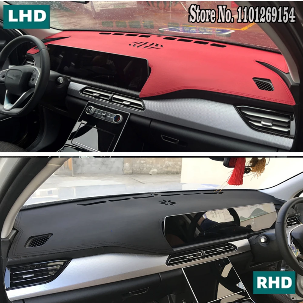 

Leather Dashmat Dashboard Cover Pad Dash Mat Car Accessories Protector Auto Sunshades For BEIJING X7 2020 2021 2022 2023 2024