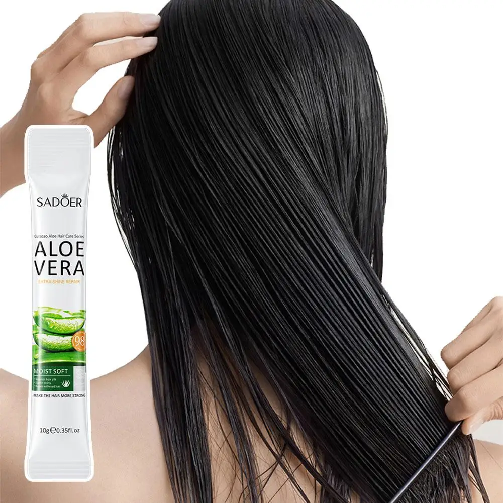 SADOER Magical Aloe Vera Hair Mask 5 Seconds Fast Repairing Nourish Hair Damaged Deep Soft Smooth Straighten Frizzy Hair Sh V6A9