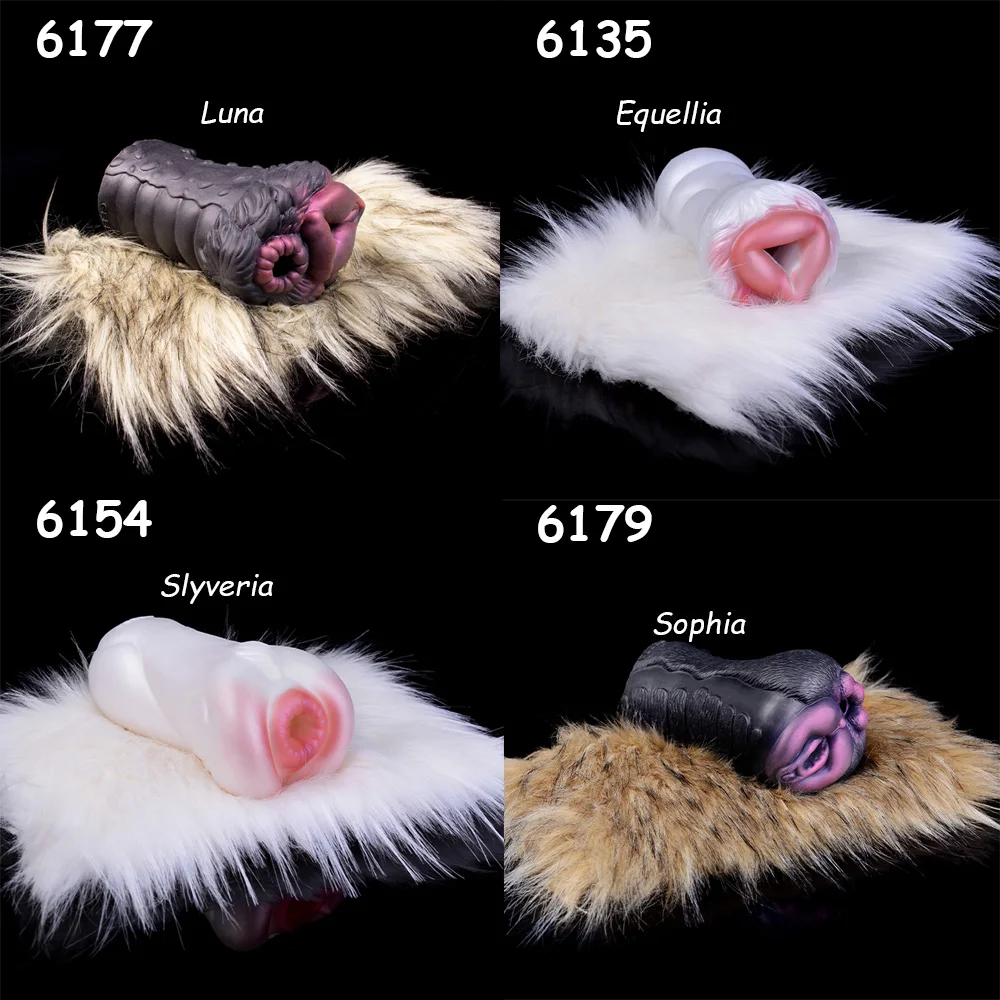 YOCY Realistic Animal Pussy Men Masturbator Soft Silicone Vaginal Anal Channel Fantasy Stroker Toy Fetish With Lifelike Fur