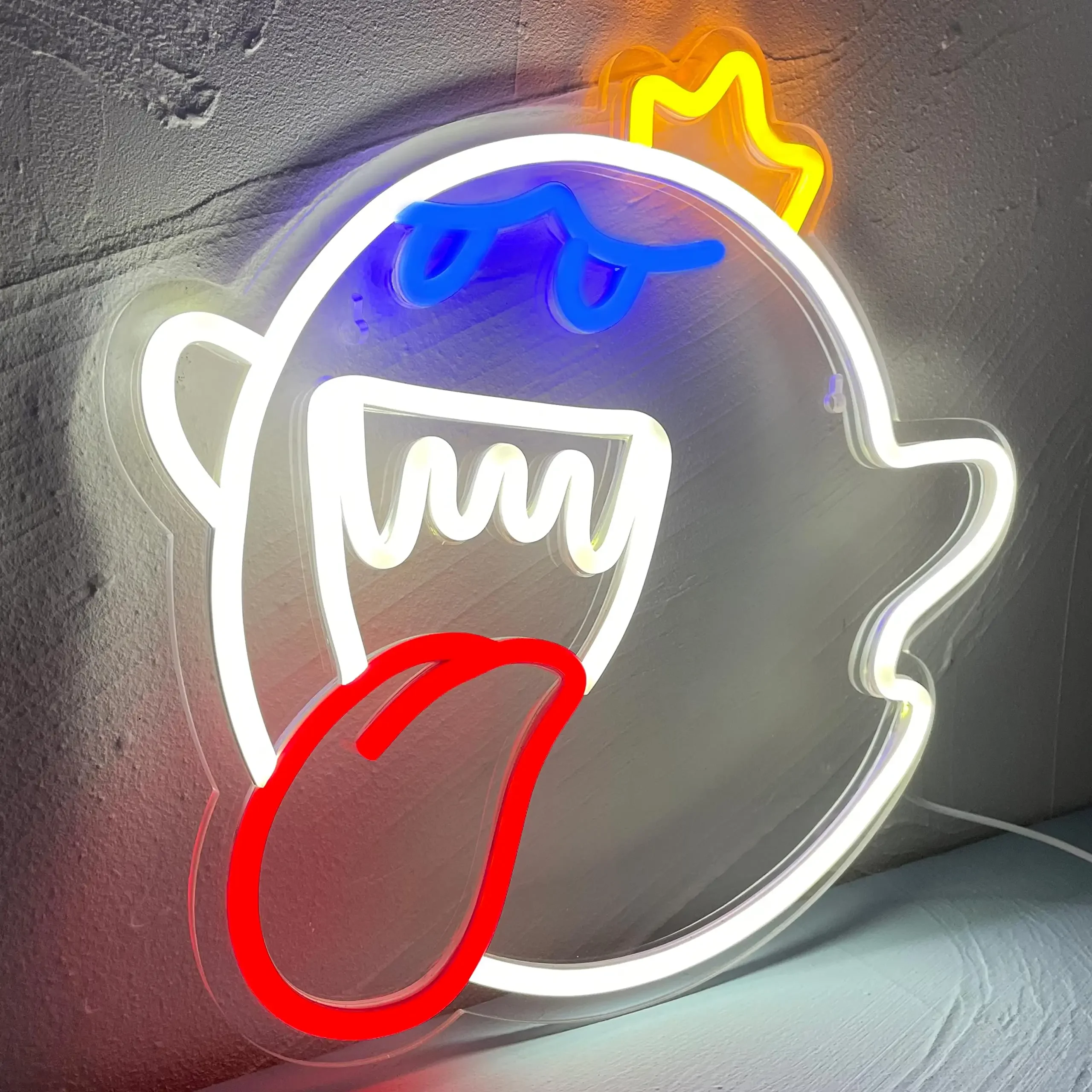 Imagem -03 - Fantasma Led Neon Light com Dimmable Gaming Sign Neon Sign para Sala de Jogos Decoração de Aniversário e Halloween