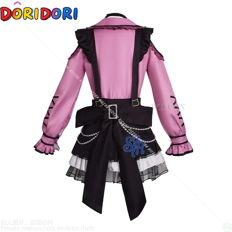 Anime Game BanG Dream! Roselia Yukina Minato Cosplay Costume Jirai Kei Girls Kawaii Uniform Pink Black Bow Sweet Lolita Hallowee
