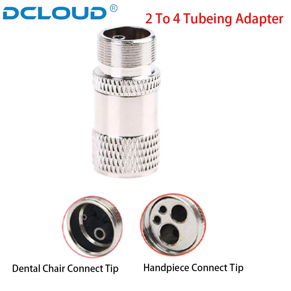 Dental Turbine Adapter Changer Coupler For High Speed Handpiece  4 To 2/2 To 4 Holes Air Motor Connector Dentistry Chair Tube