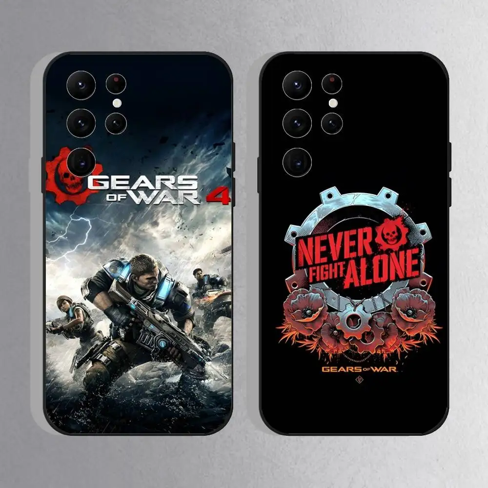 

G-GearS Of W-Wars Game Phone Case For Samsung S25,S24 Ultra,S20,S30 plus,S22 Plus,S23,Ultra 5G Silicone Black Shell