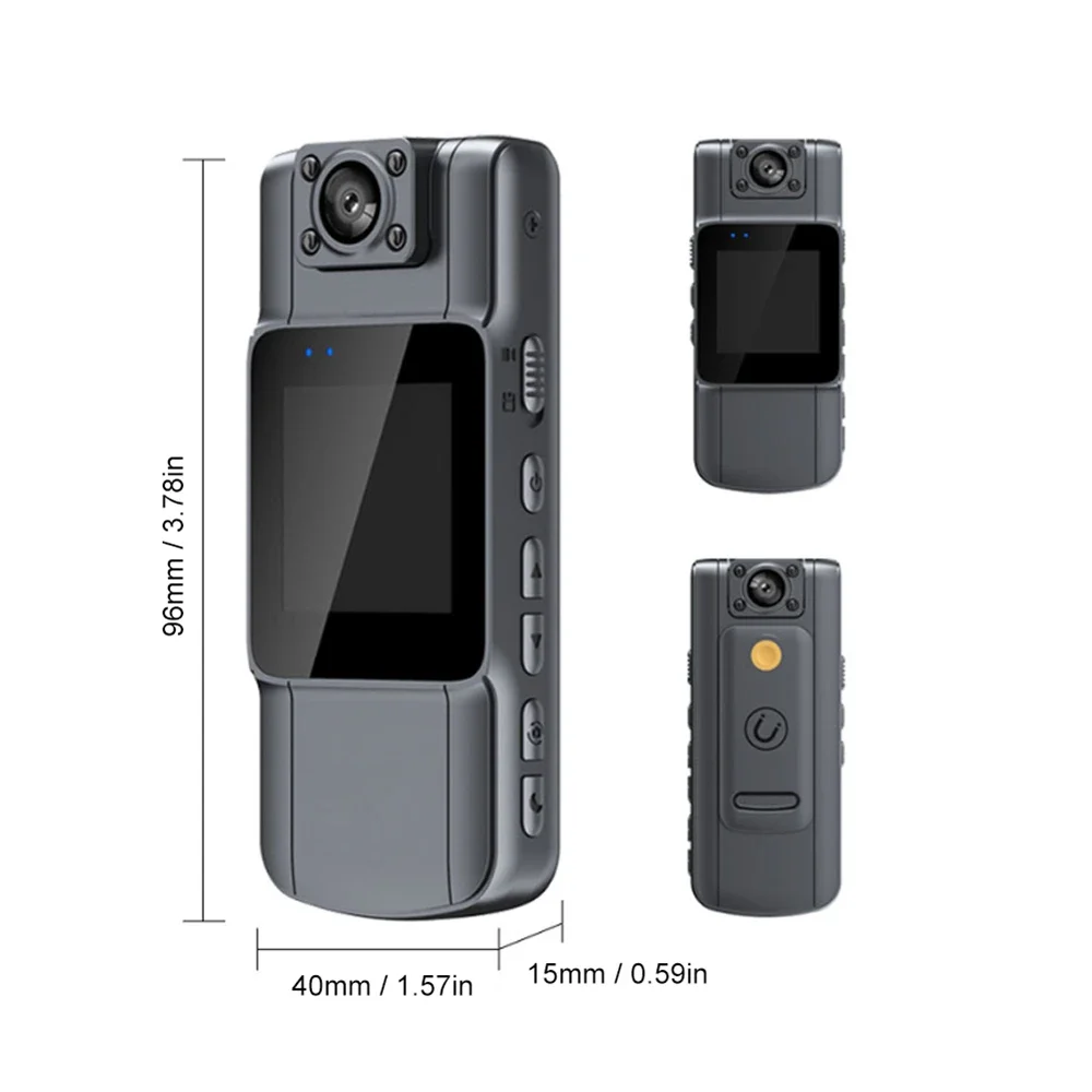 2K WiFi Video Recorder Wearable Body Portable Law Enforcement Body Worn . Night Vision  Infrared Action .