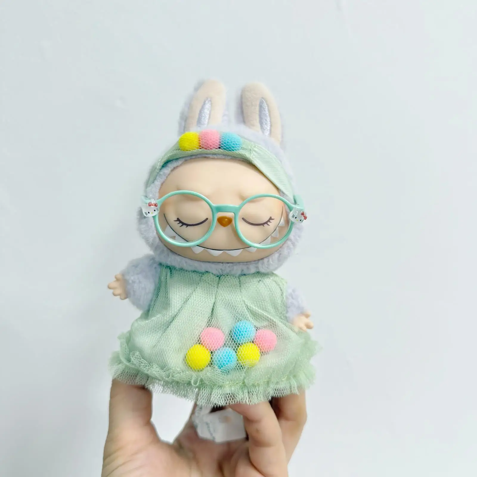 Zestaw ubranek dla lalek, kostium dla lalek 15-17 cm, rękodzieło DIY, dekoracja, stylowa spódniczka i nakrycie głowy, akcesoria, bez lalki, zielony