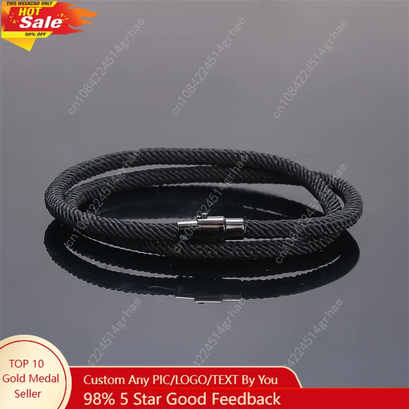 

New Minimalist Men's Rope Bracelet Double Layer Survival Bracelet Accessories Boyfriend Gift Magnet Buckle Men's Bracelet