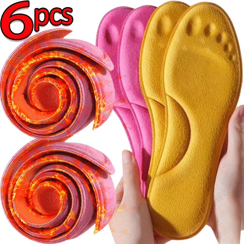 Self Heated Thermal Insoles for Feet Winter Thermal Thicken Memory Foam Shoe Pads Men Women Sports Shoes Self-heating Shoe Pads