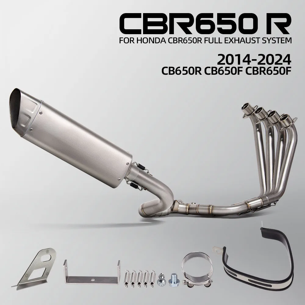 Motorcycle Exhaust M12 Muffler Connect Front Header Pipe For Honda CBR650 CBR650R CB650R CBR650F CB650F 2014-2026 Exhaust System