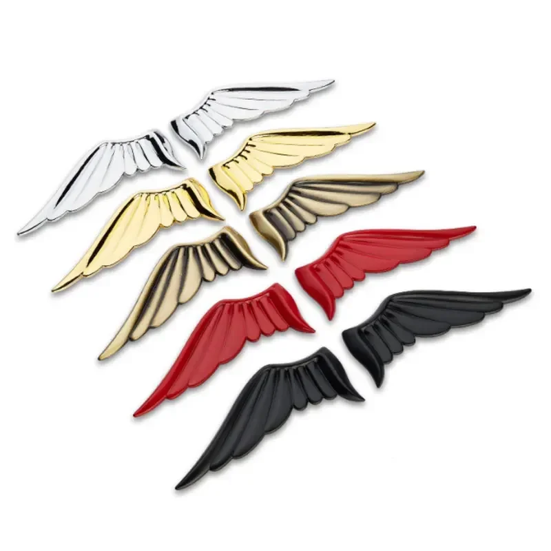 Car Angel Wings Eagle Wings Decals Personality Modified Accessories Car Stickers 3D Three-dimensional Metal Decoration Universal