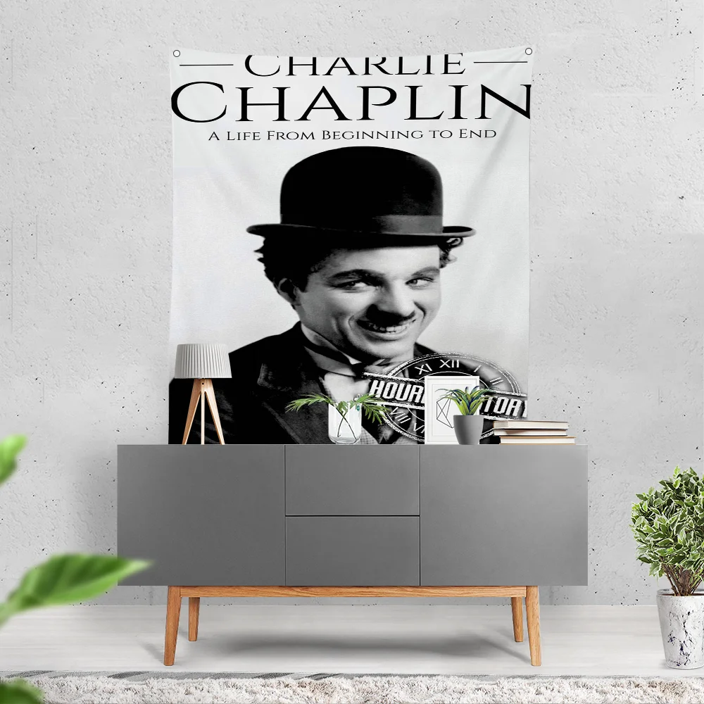 C-Chaplins Actor Charlie Flag Banner Flag Art Decoration Design Decor Vintage Structure Party Garden Flag Club Bar Study Bedroom