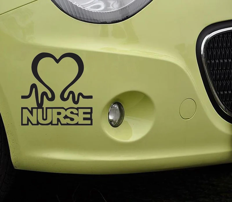 Nurse Heart Vinyl Sticker for Laptop, Car, Cup, and Home Decor Removable Vinyl Adhesive Window Stickers Decorative Decals
