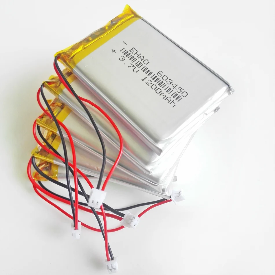3.7V 1200mAh Lithium Polymer Lipo Battery 603450 JST 1.25mm 2Pin For GPS DVD Bluetooth Recorder E-book Camera view 6