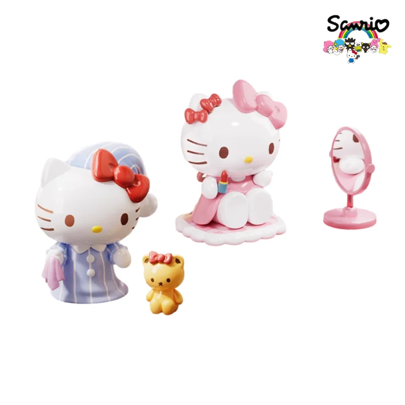 Sanrio Hello Kitty model daily life series collection ornaments animation peripheral dolls childrens toys figures birthday gifts