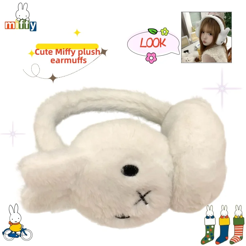 Creative Miffy Bunny Series New Cute Cartoon Pattern Simple Fashionable Personalized Soft Skin-Friendly Plush Warm Ear Muffs