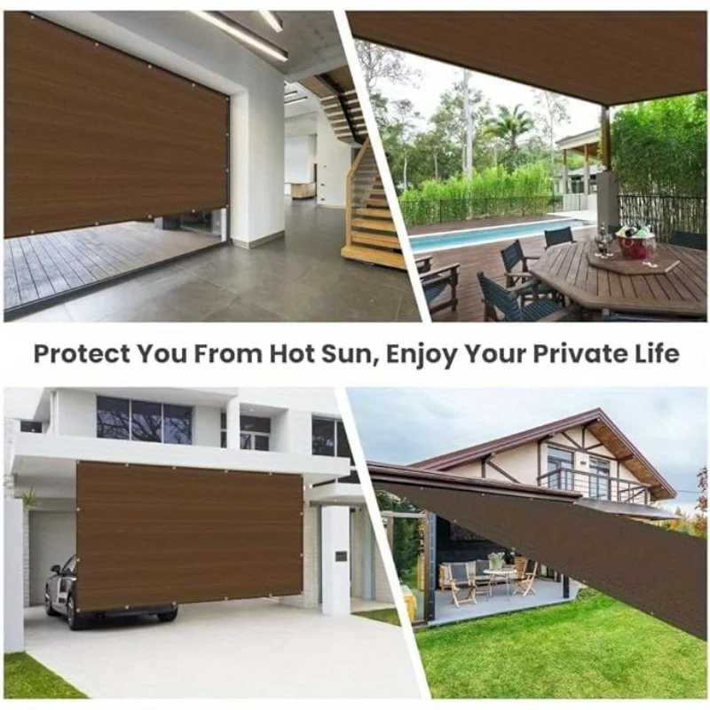 Outdoor Shade Net with Gaps, Fence Privacy Screen High-Density Polyethylene Shade Net with Copper Grommets, 90% Shading Rate, Uv-Resistant. Suitable for Garden Patios, Greenhouses, Dog Houses, Backyard Lawns, and Porches.