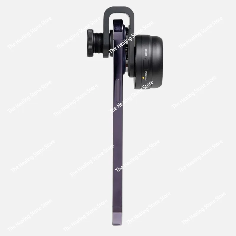 Polarized Optical 10X Skin Magnifier Smartphone Dermatoscope DE-400 Pocket Round Dermoscopy for Home Use