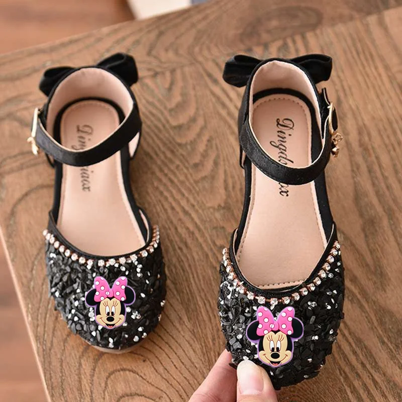 

Disney Mickey Minnie Mouse Girls Sandals Summer New Princess Show Shoes Cartoon Dance Shoes Kids first walkers Beach shoes