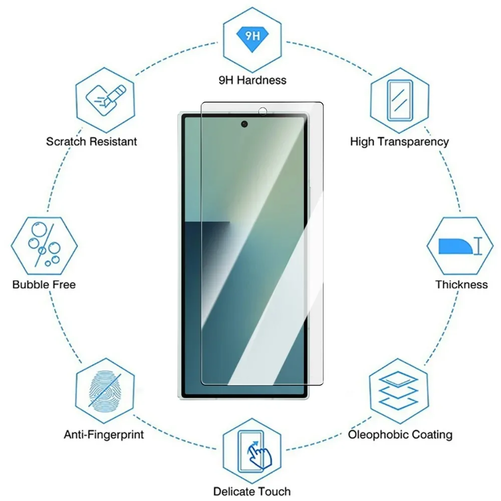 9H Tempered Glass Screen Protectors for Samsung Galaxy Z Fold 7 6 HD Clear Anti-scratch Protective Film for ZFold7 Zfold6 ZFold5