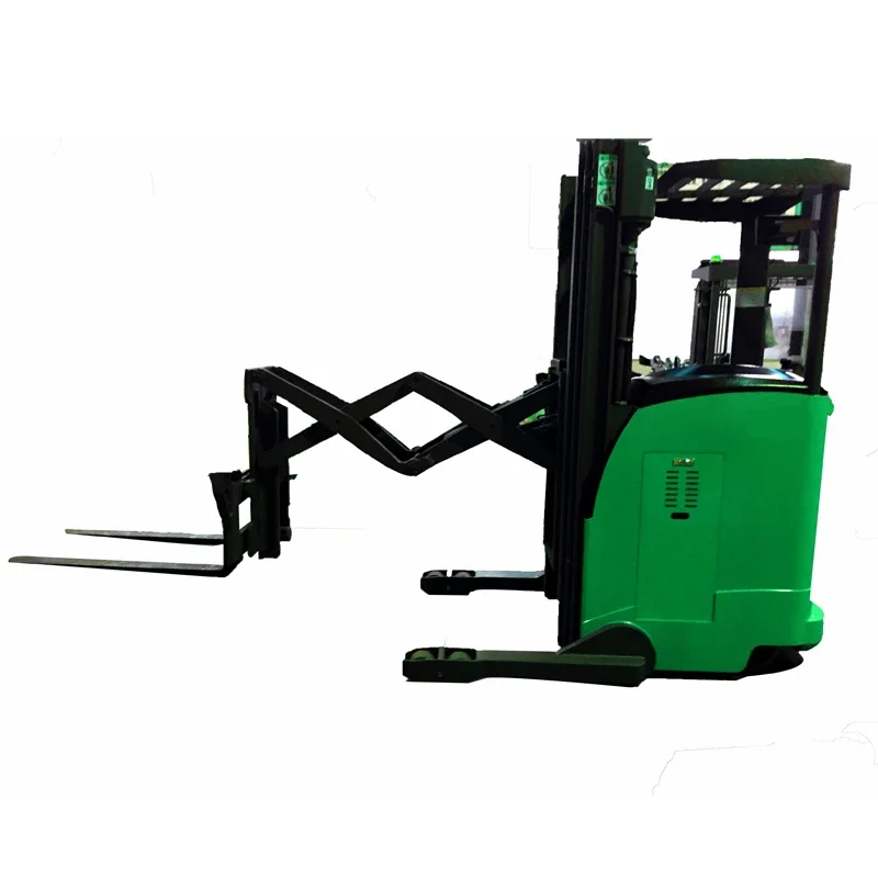 Caminhão de alcance de tesoura profunda dupla Everlift 1500 Kg 2000Kg Caminhão empilhadores de alcance de tesoura dupla sentado Max 8,5 M 9 M