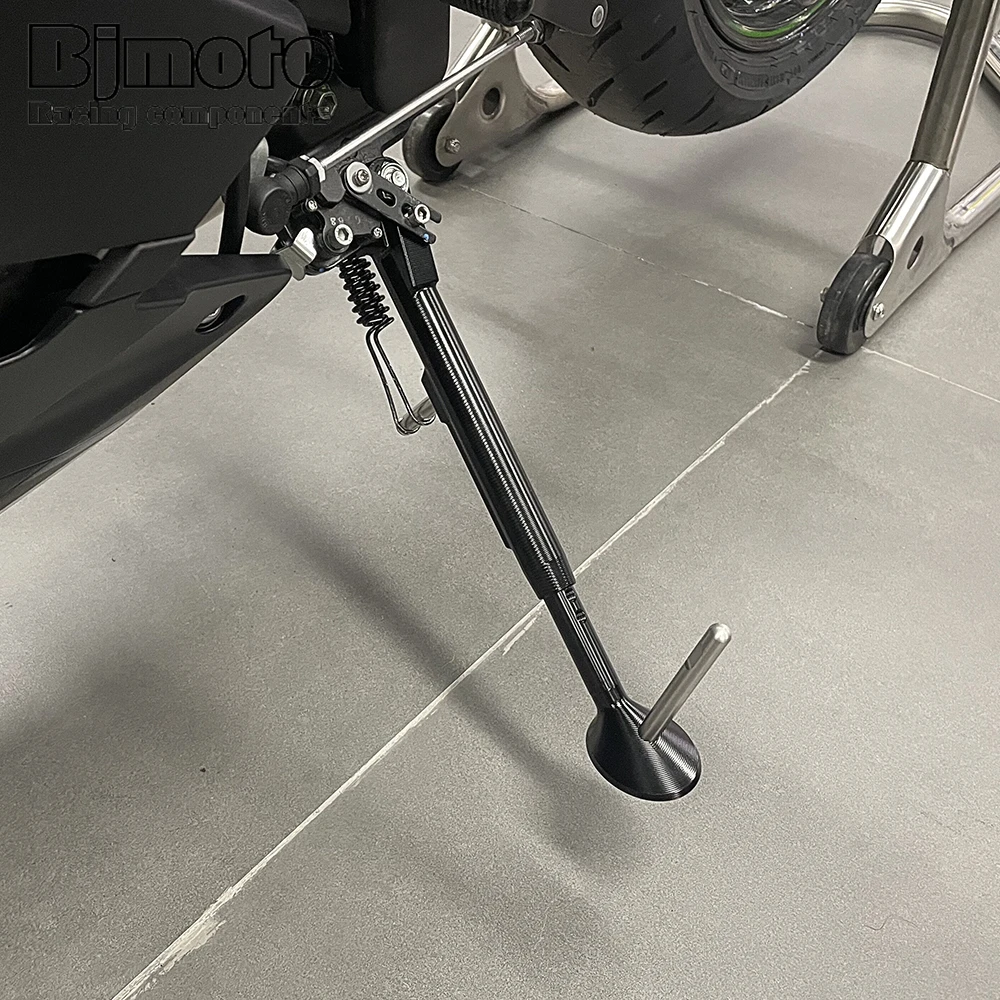 ZX4RR ZX4R 2024 CNC Aluminum Kickstand Foot Side Stand Extent Support For Kawasaki ZX-4RR ZX-4R 2023 ZX 4RR 4R