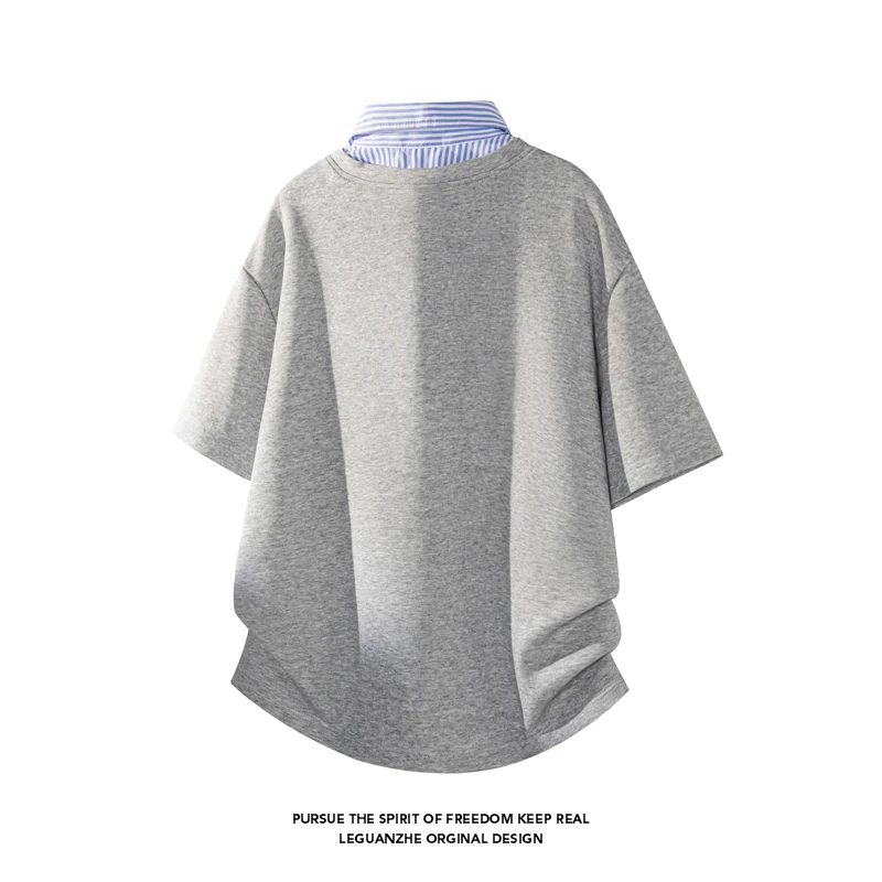 Fashion T-Shirt Summer Men's Streetwear Casual Short Sleeve Blouse Streetdress Hombre Male Clothing Camisa Men's T-Shirts Tees