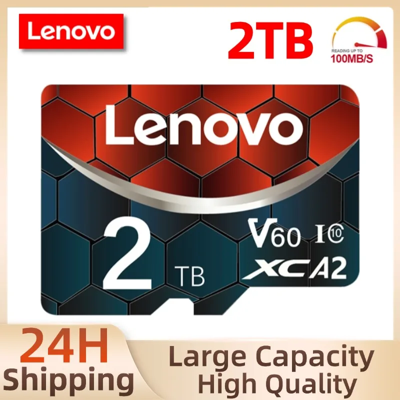 Kartu memori Lenovo 2TB 1TB Class10, kartu Flash TF 256GB 128GB A2 512GB kartu SD Mini untuk Nintendo Switch telepon perangkat Monitor mobil