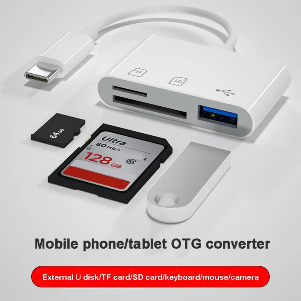 1/2PCS Olaf Type-C Adapter TF CF SD Memory Card Reader OTG Writer Compact Flash USB-C for IPad for Macbook USB Type C