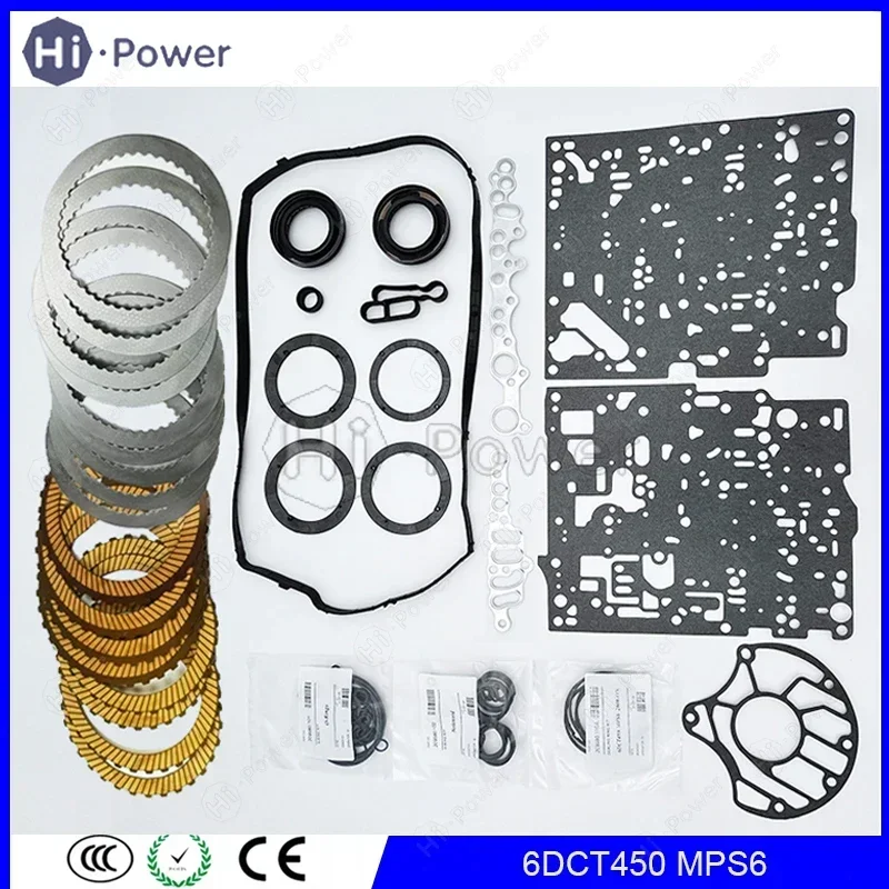 

6DCT450 MPS6 Transmission Master Repair Overhaul Kit Friction Steel Plate For Ford Mondeo Focus 6-S DSG Gearbox Disc Rebuild Kit