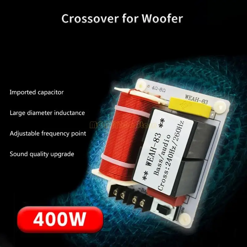 F62C 400W BASS SUPWOOFER CROSSOVER TERPLITION DISIDER SPEIDER