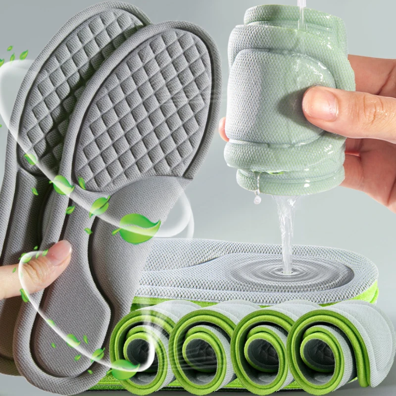 2-10PC Soft Memory Foam Orthopedic Insoles Deodorizing Insole For Shoes Sports Absorbs Sweat Soft Antibacterial Shoe Accessories