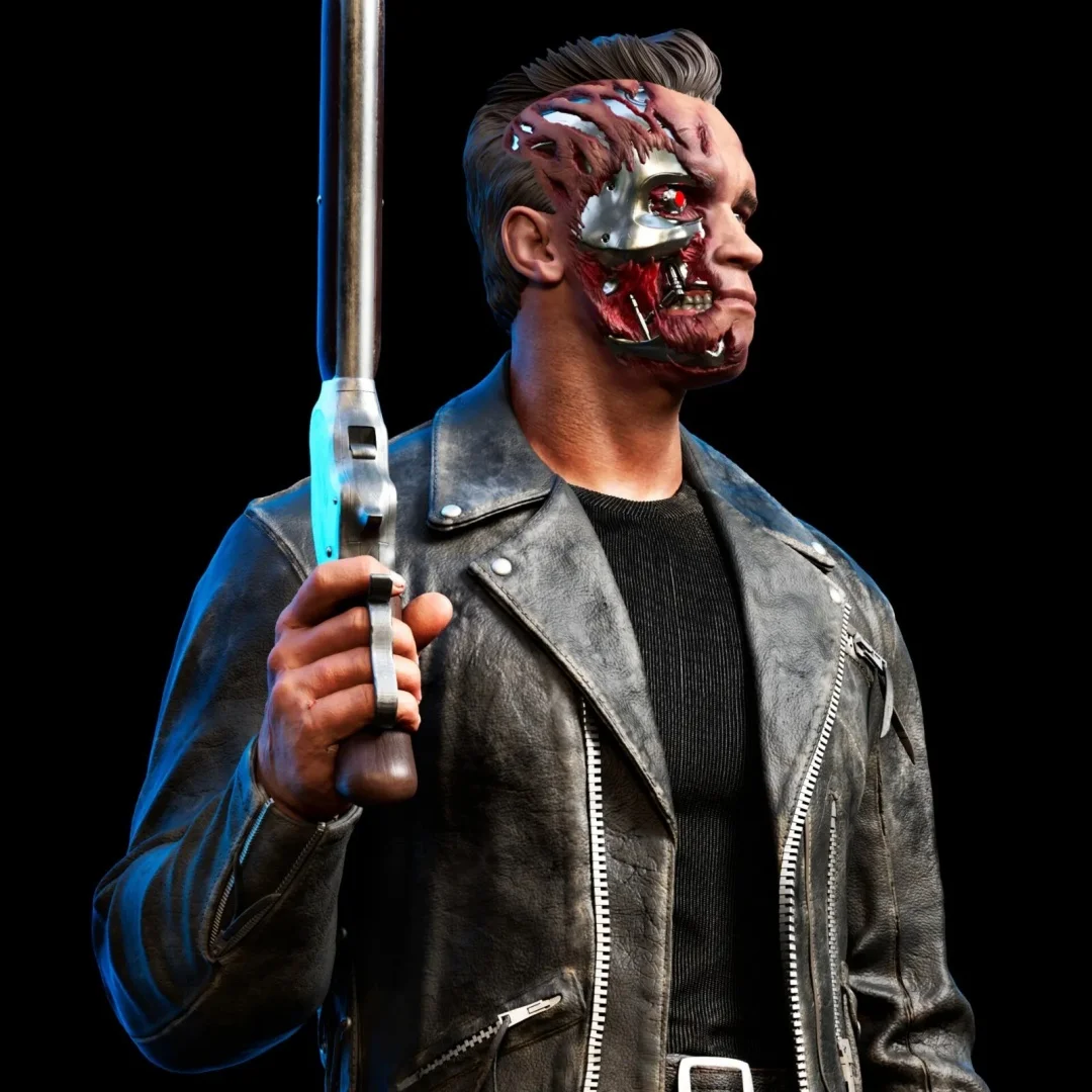 T800 DIY zwei Versionen Harzfiguren Modellbausatz im Maßstab 1:24, 75 mm, Miniaturmodellbausatz zusammenbauen, unmontiertes, unbemaltes Diorama-Spielzeug ﻿