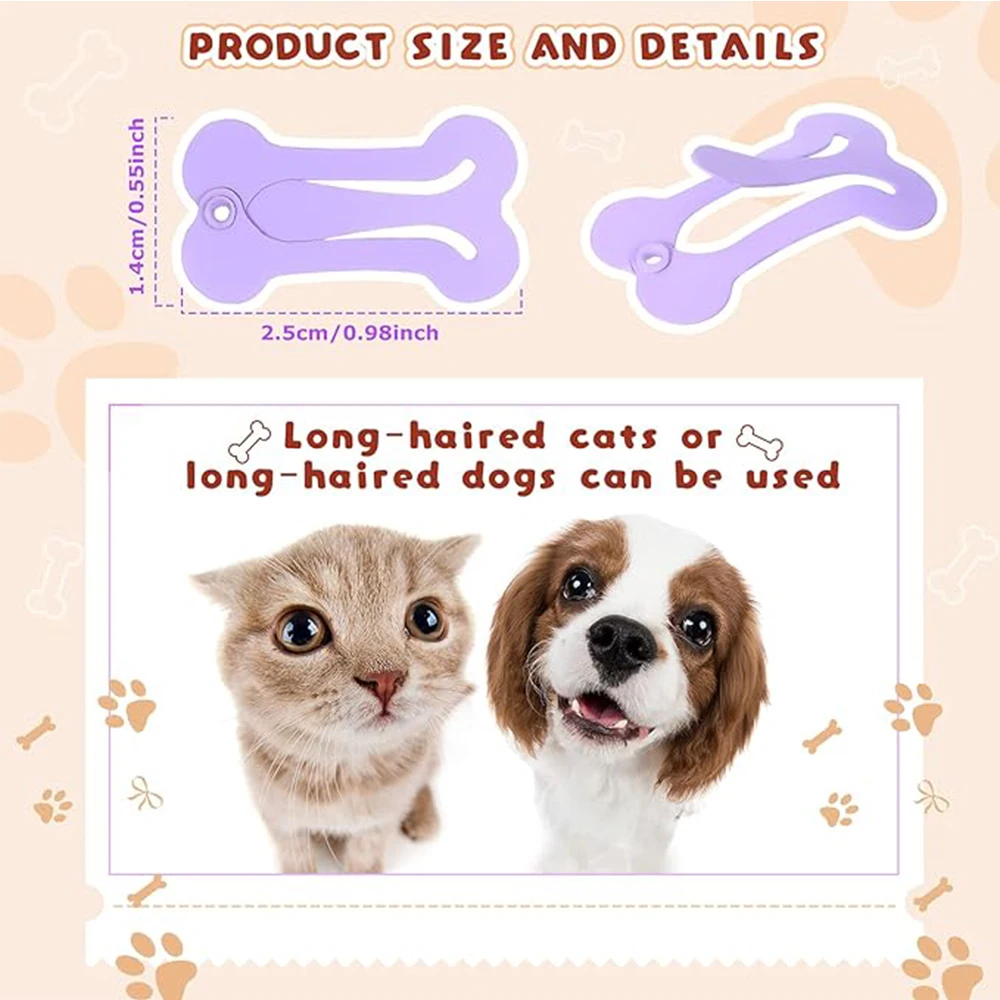 10PCS Dog Hair Clip Bone Shape Solid Color Removable Hairclip For Puppy Cute Pet Dog Hair Accessories Pet Supplies