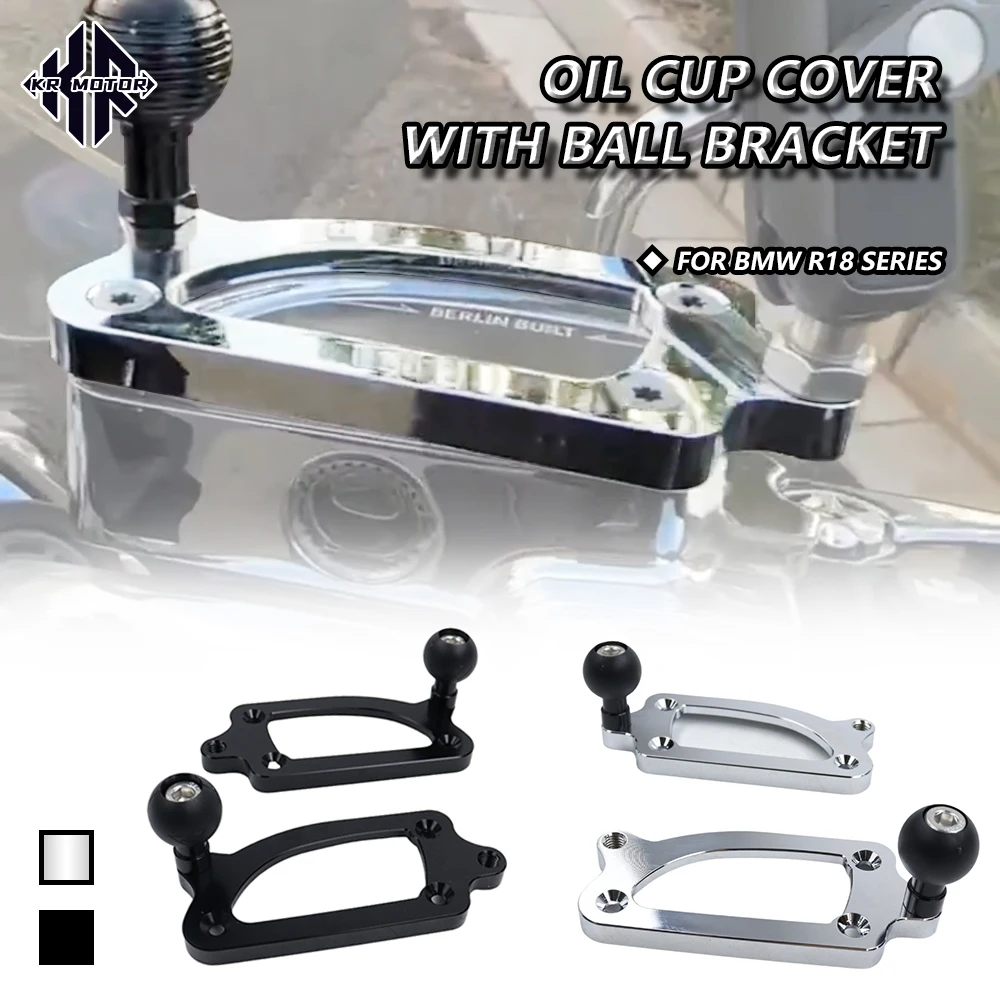 

Aluminum Motorcycle Upper Pump Cover Hand Bracket Ball Head Brake Oil Cup Cover For BMW R18 R18B R18TC Black/Chrome