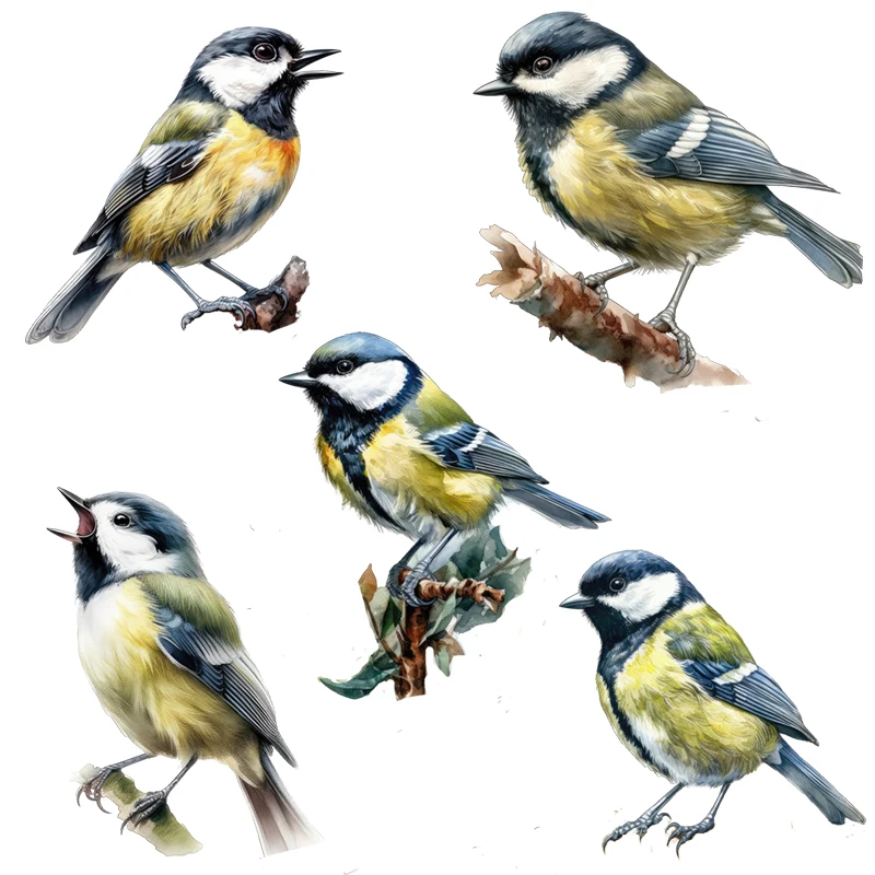 Three Ratels QN43 lovely Parus major stickers home decoration Wall stickers Furniture stickers Toilet decals