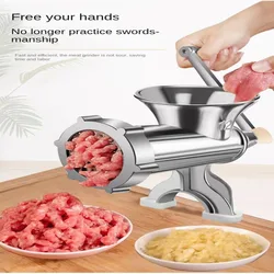 Durable Adjustable Meat Mincer Grinder Heavy Duty Hand Operated Noodles Grinder Multi-function Manual Filling Machine Kitchen