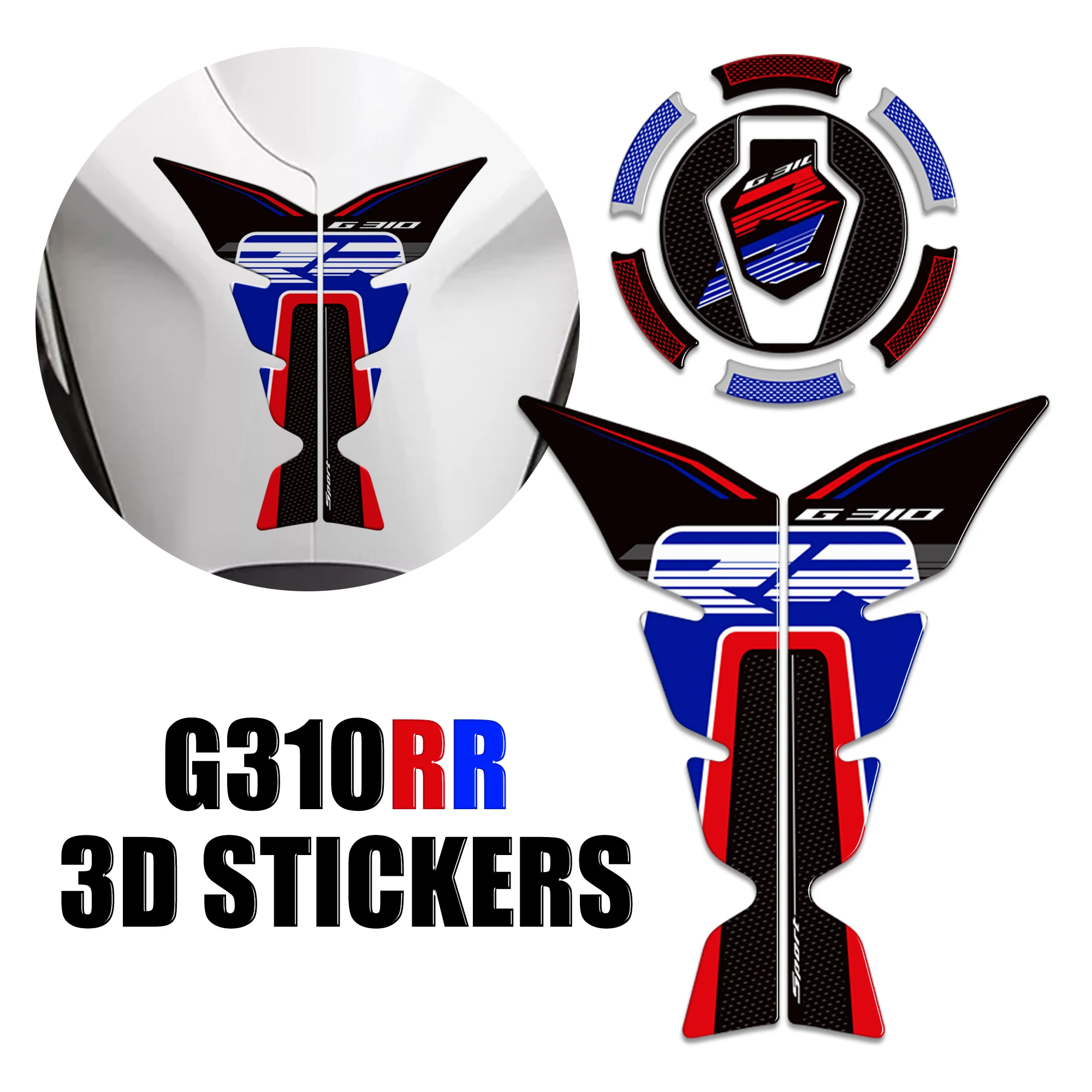 

G310RR Fit G 310 RR G310 BMW Motorcycle Tank Pad Side Grips Gas Fuel Oil Kit Knee Protector Stickers Decals Adhesive 2023-2025