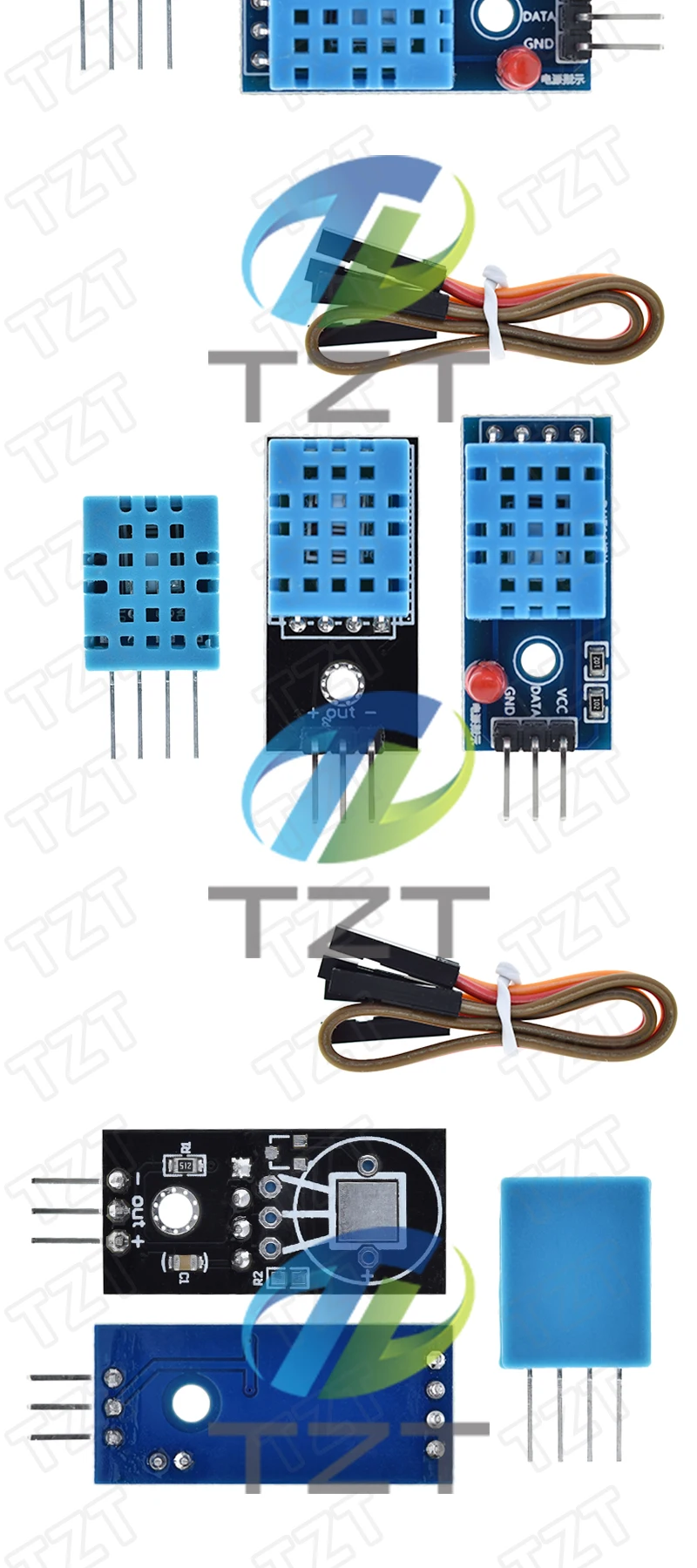 DIYTZT 1/3PCS DHT11 Digitale Temperatur- und Feuchtigkeitssensoren DHT11 Modul für Arduino – Detail 7